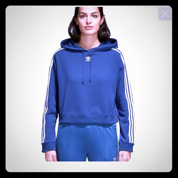 adidas originals women's crop hoodie